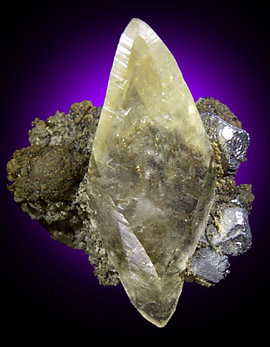Mineral Specimens: Calcite with Galena, Chalcopyrite from Joplin, Tri-State Mining District, Jasper County, Missouri
