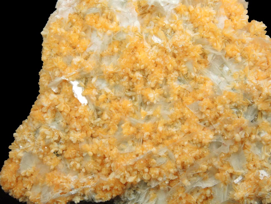 Detail view of mineral Stilbite-Ca and Calcite for sale from Water Tunnel No.3 under Roosevelt Island, New York City, New York County, New York