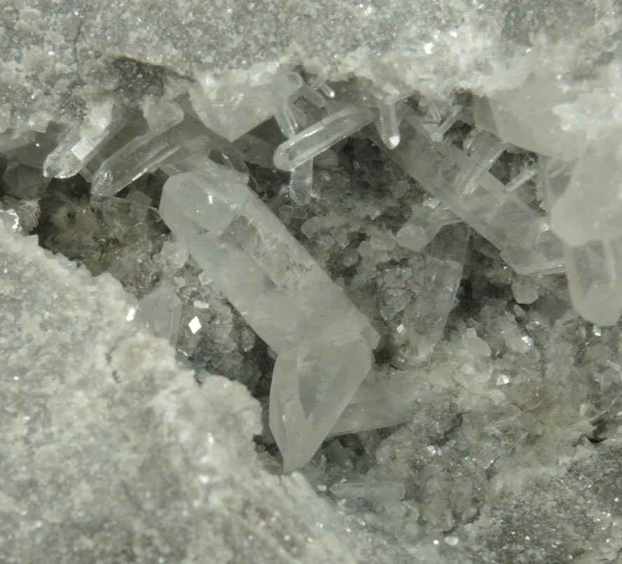 Detail view of mineral Quartz for sale from Northern tip of Manhattan Island beneath the Henry Hudson Bridge, New York City, New York County, New York