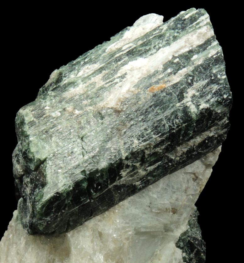 Detail view of mineral Schorl Tourmaline for sale from Harlem Meer, in the northeast corner of Central Park, New York City, New York County, New York