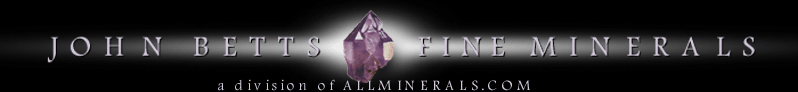 John Betts - Fine Minerals, a division of ALLMINERALS.COM, dealer of fine minerals and specimens for mineral collectors.