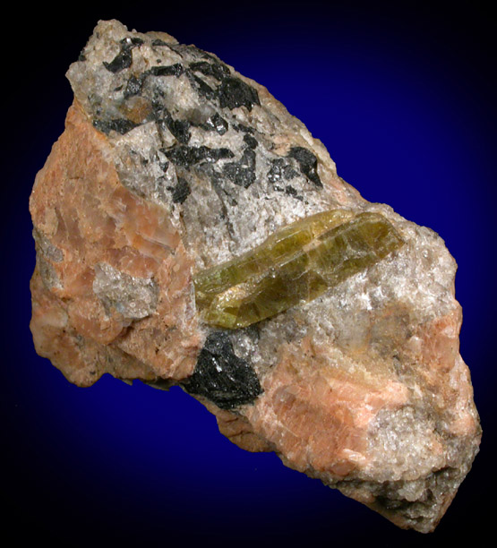 Chrysoberyl in pegmatite from 122nd St. in Morningside Park, Manhattan 